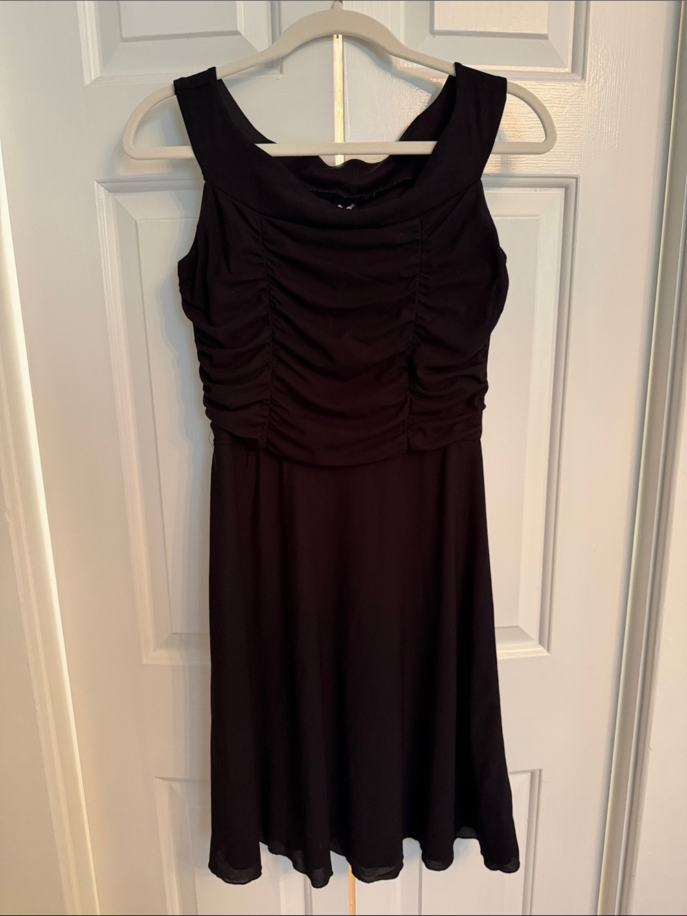 PS Paul Smith Black Ruched Bodice Midi Dress
